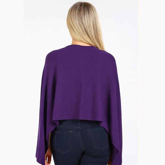 Purple Button Shawl Shrug Wrap 60"x22" Versatile Stylish Layering Piece –Hey Viv - Picture 2 of 7